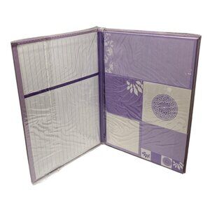 Divoga Note Pad Sticky Notes & Flags Set In Purple & White With Floral Design